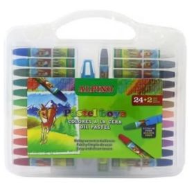 Alpino DC-008297 24+2 Renk Tutacaklı Köşeli Pastel Boya Çantası
