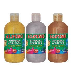 Alpino DV000120 250 ml Metalik Beyaz Akrilik Boya Şişe