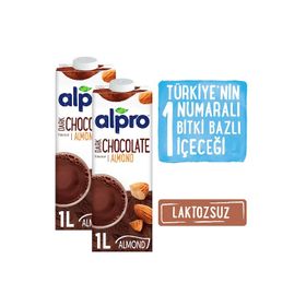 Alpro 1 lt Bitter Çikolata Badem Sütü