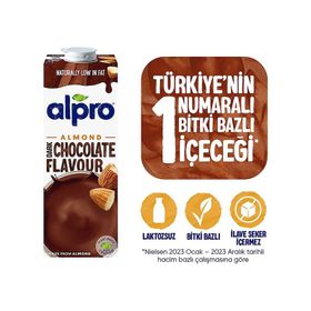 Alpro 1 lt Bitter Çikolata Badem Sütü