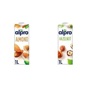 Alpro 1 lt Yulaf Badem Bitki Bazlı İçecek + 1 lt Fındık Bitki Bazlı İçecek