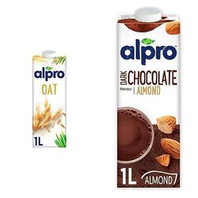 Alpro 1 lt Yulaf Bitki Bazlı İçecek + 1 lt Badem Bitter Çikolata İçeceği