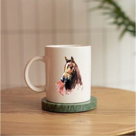 Alpşan Ticaret At Horse Figürlü Seramik Baskılı Kupa