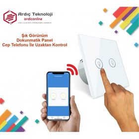 Alpsmart AS-872 EU Çiftli Dokunmatik Akıllı Wi-Fi Anahtar