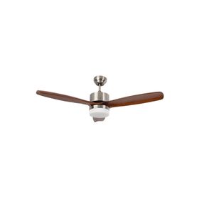 Alsanfan Modern Gri Motor Kahverengi Kanat Aydınlatmalı Uzaktan Kumandalı 132 cm Tavan Vantilatörü