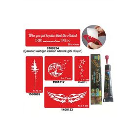 Alsepeteavm Doğa Desenleri Hint Kınası ile Geçici Dövme Seti