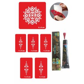 Alsepeteavm El Süsleme Mandala Hint Kınası ile Geçici Dövme Seti