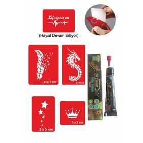Alsepeteavm Favori Modeller Hint Kınası ile Geçici Dövme Seti