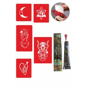 Alsepeteavm Felsefik Düşünce Desenleri Hint Kınası ile Geçici Dövme Seti