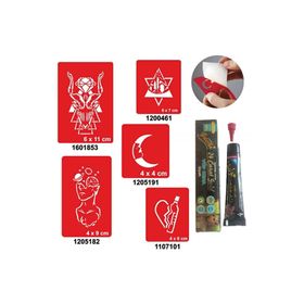 Alsepeteavm Felsefik Düşünce Desenleri Hint Kınası ile Geçici Dövme Seti