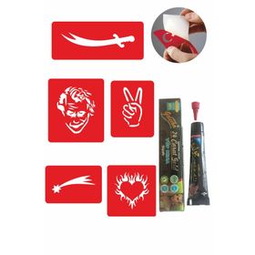 Alsepeteavm Kılıç Joker desenleri Hint Kınası ile Geçici Dövme Seti