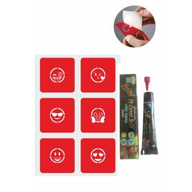 Alsepeteavm Sevimli Emojiler Hint Kınası ile Geçici Dövme Seti
