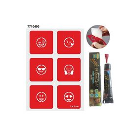 Alsepeteavm Sevimli Emojiler Hint Kınası ile Geçici Dövme Seti