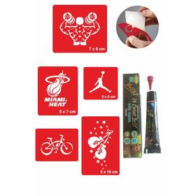 Alsepeteavm Sporcu Sembolleri Hint Kınası ile Geçici Dövme Seti
