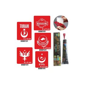 Alsepeteavm Türkçülük Sembolleri Hint Kınası ile Geçici Dövme Seti