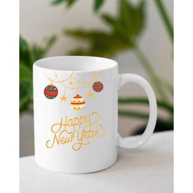 Altair Happy New Year Süslemeli Baskılı Beyaz Kupa