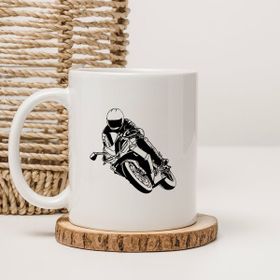 Altair Racing Yarış Motoru Baskılı Beyaz Kupa