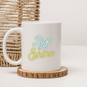 Altair Rise and Shine Günaydın Baskılı Beyaz Kupa