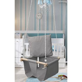 Altev Ahşap Düz Renk Bebek Salıncağı