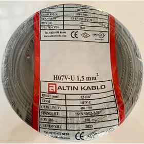 Altın 1,5 mm Nya Siyah 100 m Elektrik Kablosu