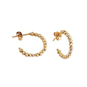 Altın Dorikalı 14k Gold Üç Renk Halka Küpe