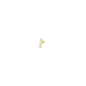 Altın Dört Taşlı Tragus Piercing