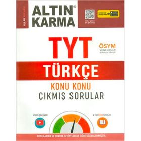 Altın Karma 2020 TYT Türkçe Konu Konu Çıkmış Sorular Altın Karma Yayınları