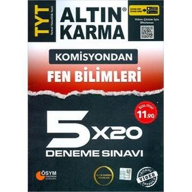 Altın Karma TYT Komisyondan Fen Bilimleri 5x20 Deneme Sınavı