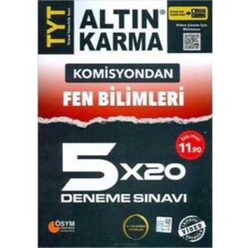 Altın Karma TYT Komisyondan Fen Bilimleri 5x20 Deneme Sınavı