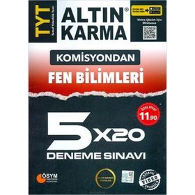 Altın Karma TYT Komisyondan Fen Bilimleri 5x20 Deneme Sınavı