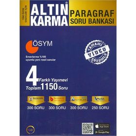 Altın Karma Yayınları Tüm Sınavlar İçin Paragraf Soru Bankası