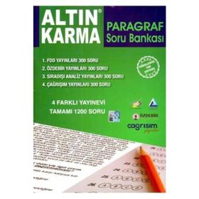 Altın Karma Yayınları Tüm Sınavlar İçin Paragraf Soru Bankası