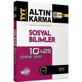 Altın Karma Yayınları TYT Sosyal Bilimler Komisyondan 10x25 Deneme