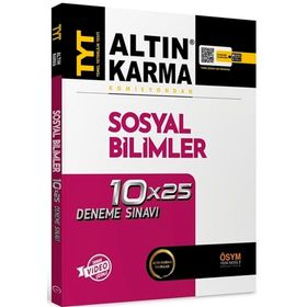 Altın Karma Yayınları TYT Sosyal Bilimler Komisyondan 10x25 Deneme