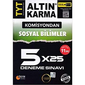 Altın Karma Yayınları TYT Sosyal Bilimler Komisyondan 10x25 Deneme