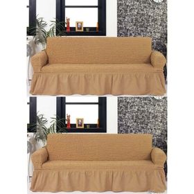 Altın Kelebek Bürümcük Maxi 3+3 Bej Çekyat Koltuk Örtüsü