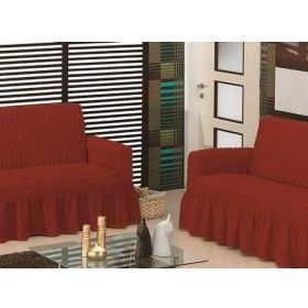 Altın Kelebek Bürümcük Maxi 3+3 Bordo Çekyat Koltuk Örtüsü