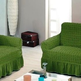 Altın Kelebek Bürümcük Maxi 3+3 Yeşil Çekyat Koltuk Örtüsü