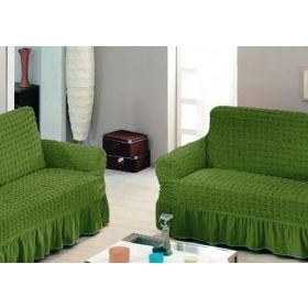 Altın Kelebek Bürümcük Maxi 3+3 Yeşil Çekyat Koltuk Örtüsü