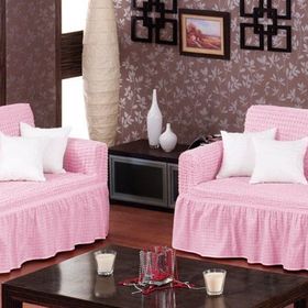Altın Kelebek Bürümcük Maxi Pembe Koltuk Örtüsü