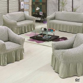 Altın Kelebek Bürümcük Standart Gri (3+2+1+1) Koltuk Örtüsü