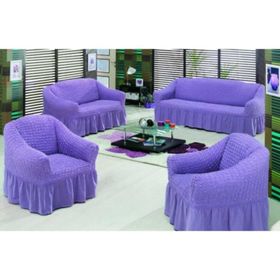 Altın Kelebek Bürümcük Standart Lila (3+2+1+1) Koltuk Örtüsü