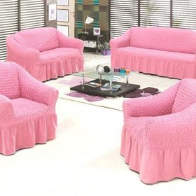Altın Kelebek Bürümcük Standart Pembe (3+2+1+1) Koltuk Örtüsü