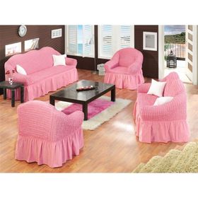 Altın Kelebek Bürümcük Standart Pembe (3+2+1+1) Koltuk Örtüsü