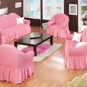 Altın Kelebek Bürümcük Standart Pembe (3+2+1+1) Koltuk Örtüsü
