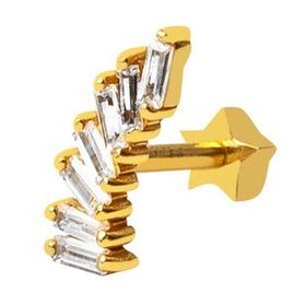 Altın Konak Baget Taşlı Tragus Altın 14 Ayar Küpe