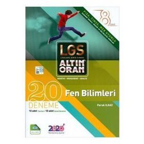 Altın Oran Lgs Fen Bilimleri 20 Deneme-Borealis Yayınları