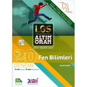 Altın Oran Lgs Fen Bilimleri 20 Deneme-Borealis Yayınları