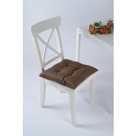 Altın Pamuk Beta Pofidik Kahve Bağcıklı 40x40 cm Sandalye Minderi