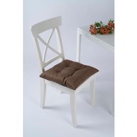 Altın Pamuk Beta Pofidik Kahve Bağcıklı 40x40 cm Sandalye Minderi